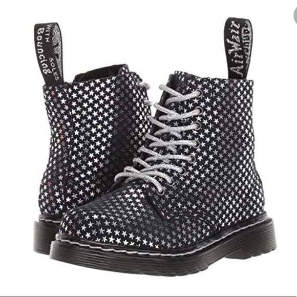 JUNIOR 1460 SUEDE METALLIC STAR BOOTS Size 2